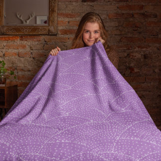 Modern Purple or any colour Abstract Pattern Fleece Blanket