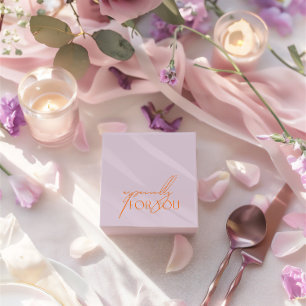 Modern Purple & Orange Especially For You Wedding Favour Box