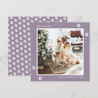 Modern Purple Paw Dog Cat Owner Photo