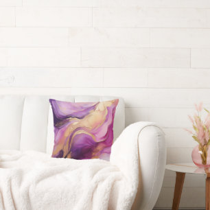 Modern Purple Pink and Gold- Cushion