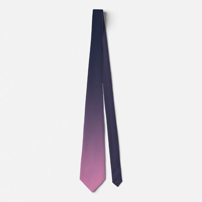 Modern Purple Pink Colourful Ombre Gradient Tie (Front)