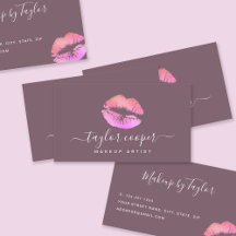 Modern purple & pink lips makeup artist