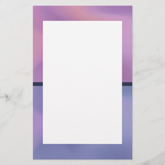 Modern Purple & Pink Swirling Abstract Design Stationery (Front)