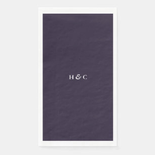 Modern Purple Plain Simple Wedding Napkin