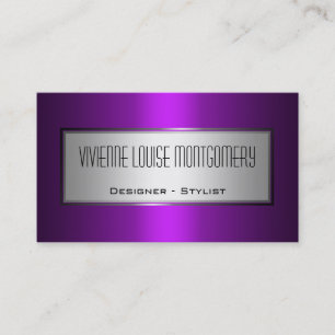 Modern Purple Professional Designer Business Card