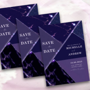 Modern Purple Save the Date Template