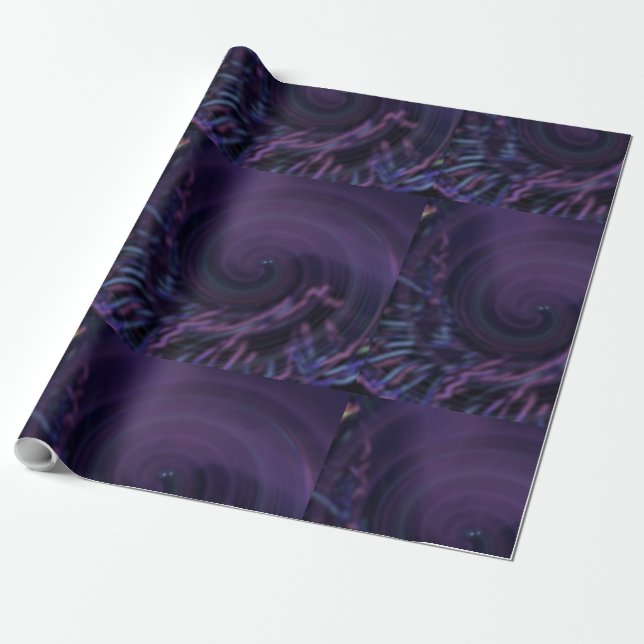 MODERN PURPLE Snail Wrapping Paper (Unrolled)