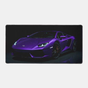 Modern Purple Sports Car Desk Mat