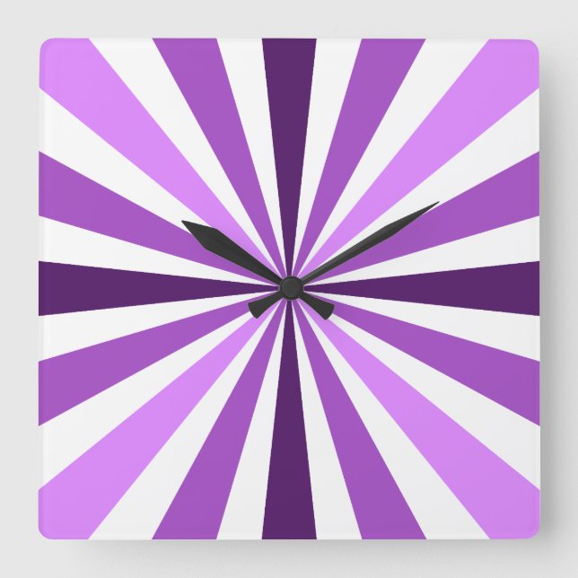 Modern Purple Stripe Clock (Front)