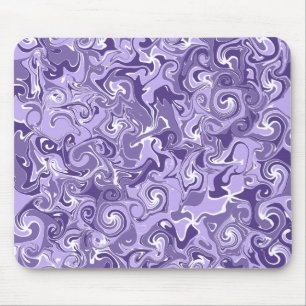 Modern Purple Swirl Art Mouse Mat