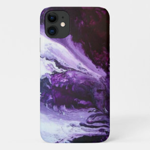 Modern Purple Swirl Design iPhone 11 Case