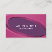 Modern Purple Technical Writer Business Card