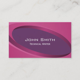 Modern Purple Technical Writer Business Card