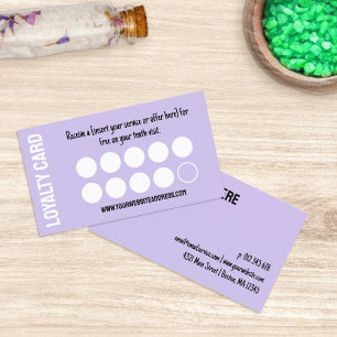 Modern Purple Ten Visits Loyalty Punch Card