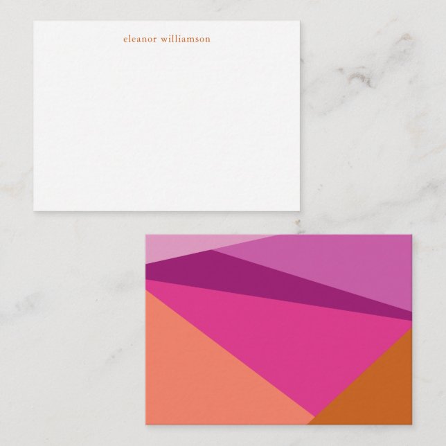 Modern Purple Terracotta Custom Gift Enclosure Card (Front/Back)