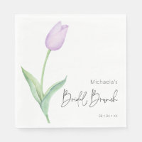 Modern Purple Tulip Solo Bridal Brunch Luncheon