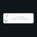 Modern Purple Tulip Solo Bridal Shower Registry<br><div class="desc">This elegant bridal shower return address label features a single,  soft lavender purple and sage green tulip stem,  presenting a simplicity that is both elegant and modern,  yet perfect for a garden or casual wedding. Created by Simply Farmhouse Press.</div>