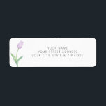 Modern Purple Tulip Solo Bridal Shower Registry<br><div class="desc">This elegant bridal shower return address label features a single,  soft lavender purple and sage green tulip stem,  presenting a simplicity that is both elegant and modern,  yet perfect for a garden or casual wedding. Created by Simply Farmhouse Press.</div>