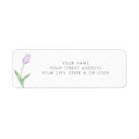 Modern Purple Tulip Solo Bridal Shower Registry