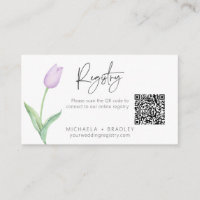 Modern Purple Tulip Solo Bridal Shower Registry