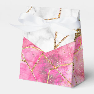 Modern Purple Violet Gold Agate Geode Monogram Fav Favour Box