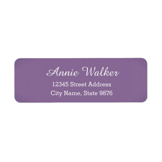 Modern -Purple Violet- Return Address Label
