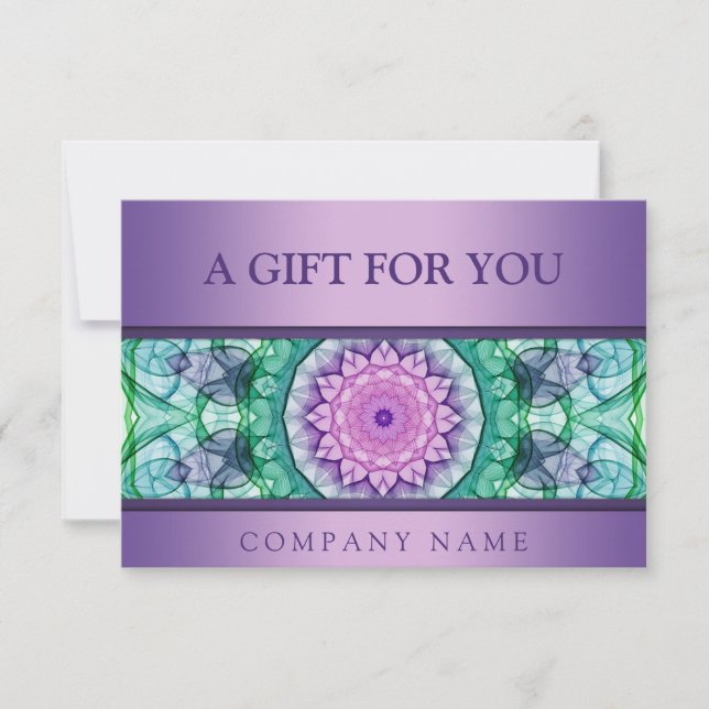 Modern purple waterlily mandala (Front)