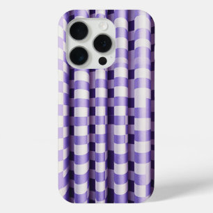 Modern Purple & White 3D Wave Phone Case - Elegant