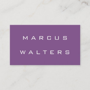Modern Purple White Business Card