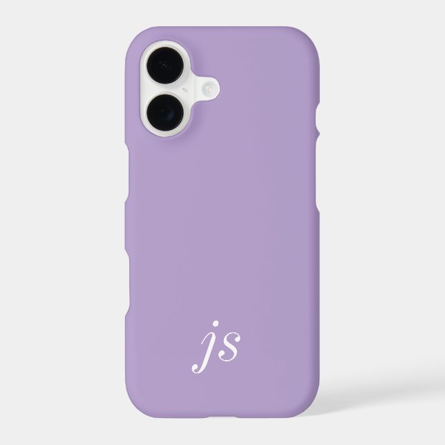 Modern purple White Monogram Name (Back)