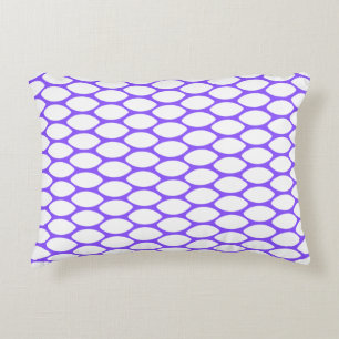 Modern Purple White Pattern Accent Pillow