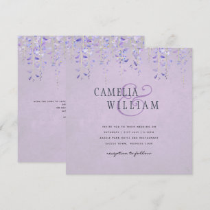 Modern Purple Wisteria Lace Wedding