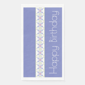 Modern Purple With Floral Pattern Napkin