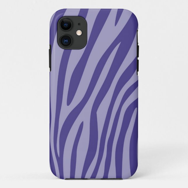 Modern Purple Zebra Print Skin Pattern Case-Mate iPhone Case (Back)