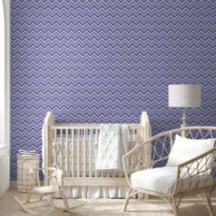 Modern Purple Zig Zag Striped Wallpaper