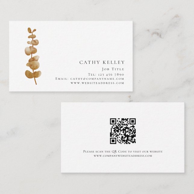 Modern QR Code Any Profession Business Card (Front/Back)