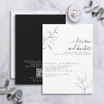 Modern QR Code Black White Botanical Wedding Invitation<br><div class="desc">Your wedding is a once-in-a-lifetime event, so why not make your invitations as unforgettable as the day itself? This Modern QR Code Black White Script Botanical Wedding Invitation is sure to turn heads and get your guests excited for what’s to come. The sleek and stylish design is perfect for couples...</div>