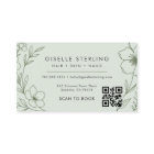 Modern QR Code Botanical Sage Green Beauty Salon