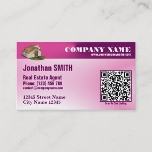 Modern QR code business card