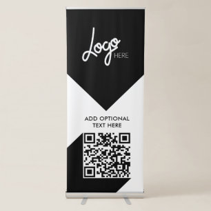 Modern QR Code Business Logo Retractable Banner