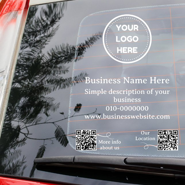 Modern Qr Code Business Promote Car Or  Window Cling (Creator Uploaded)