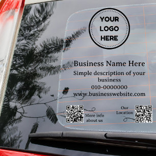 Modern Qr Code Business Promote Car Or  Window Cling