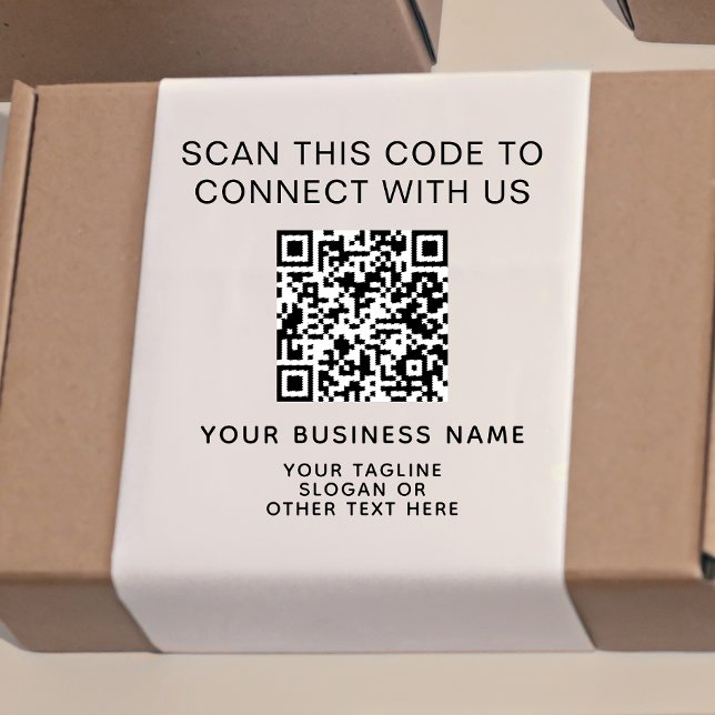 Modern QR Code Business Self-inking Stamp (Creator Uploaded)