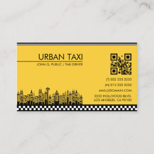 Modern QR Code Cab Taxi Driver Business Card