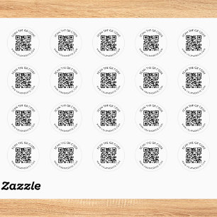 Modern QR Code Custom Text Label