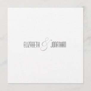 Modern QR Code Linen Wedding Invitation