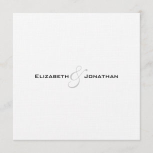 Modern QR Code Linen Wedding Invitation