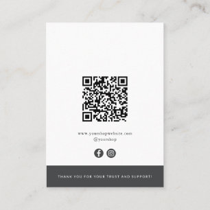 Modern QR Code Necklace Earrings Display Card