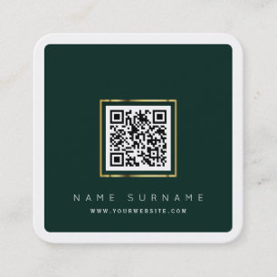 Modern QR code networking scannable logo Square Bu Square Business Card