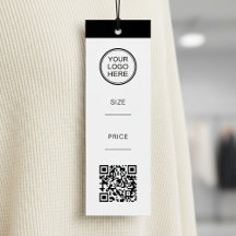 Modern QR Code Product Price Hang Tag